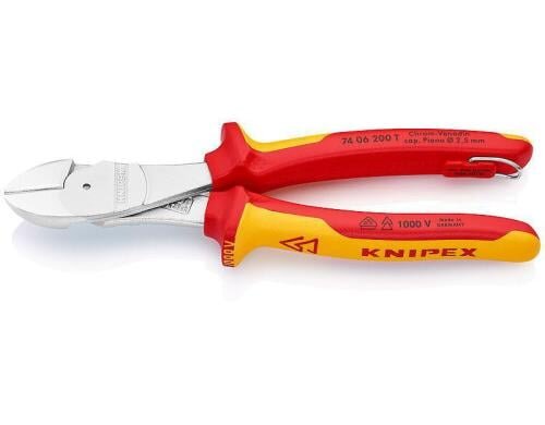 Knipex Kraft-Seitenschneider 200 mm verchromt m. Öse