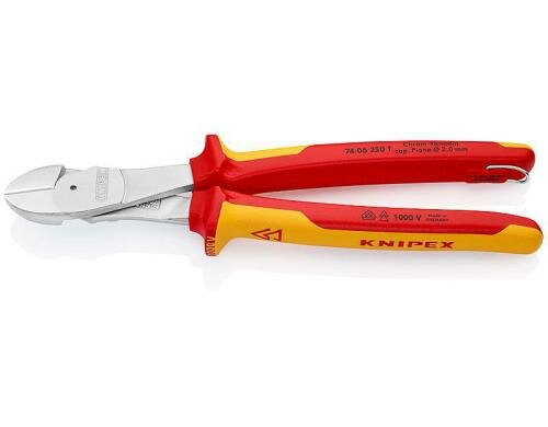 Knipex Kraft-Seitenschneider 250 mm verchromt m. Öse