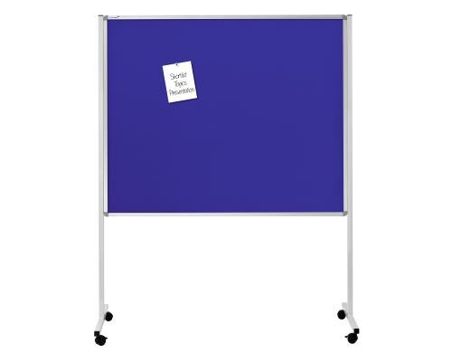 Legamaster Multiboard XL blau 120x150cm 1 Seite WB emailliert / 1 Seite Textil