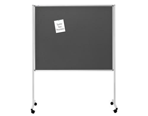 Legamaster Multiboard XL grau 120x150cm 1 Seite WB emailliert / 1 Seite Textil