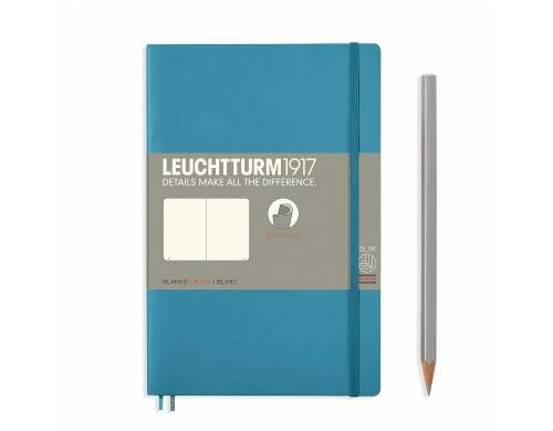 Leuchtturm Notizbuch Softcover Paperback B6 Nordic Blue, blanko