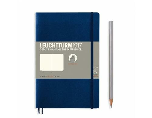 Leuchtturm Notizbuch Softcover Paperback B6 Marine, blanko