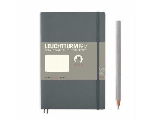 Leuchtturm Notizbuch Softcover Paperback B6 Anthrazit, blanko