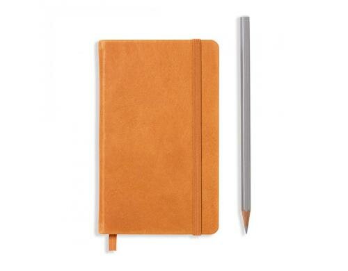 Leuchtturm Notizbuch Ledereinband Pocket A6 cognac, blanko