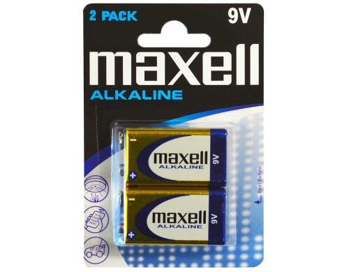 Maxell Batterie 9V 2 Stück vergl. 6LR61, Blister