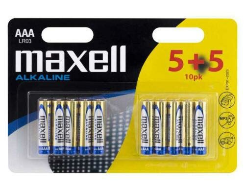 Maxell Batterie AAA 5+5 (10er) vergl. LR03, Blister
