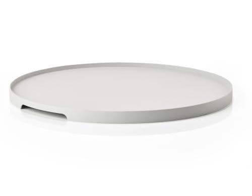 Zone Servierplatte Singles Rund Hellgrau Metall, DxH: 35x1.8cm