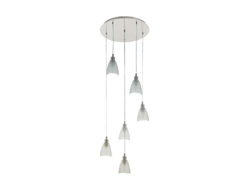 EGLO SIRACUSA Hängel. nickel-matt weiss Stars of Light / exkl. 6x E27 60W