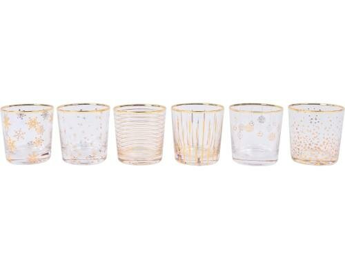 Hoff Interieur Trinkglas Goldrausch 6 Set ø7,5x8cm, Glas