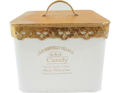 Hoff Interieur Vorratsdose Candy 18.5 cm 18,5x18,5x15,5cm, Metall