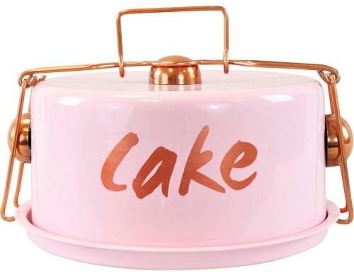 Hoff Interieur Tortenbutler Cake Pink ø24x12cm, Eisen