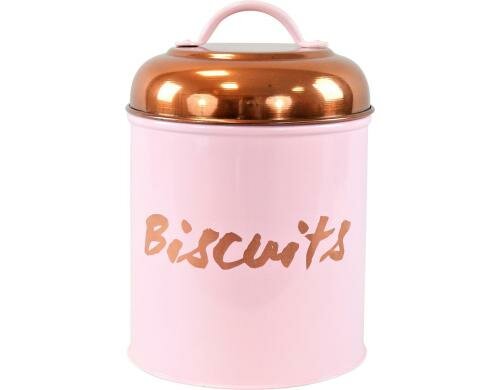 Hoff Interieur Vorratsdose Biscuits Pink ø13,5x18cm, Eisen