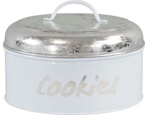 Hoff Interieur Vorratsdose Cookies Weiss ø21,5x12cm , Eisen