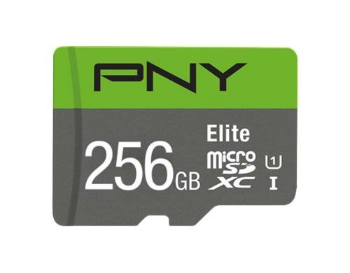 PNY microSDXC Card Elite UHS-I 256GB inkl. SD-Adapter, Lesen: 100MB/s