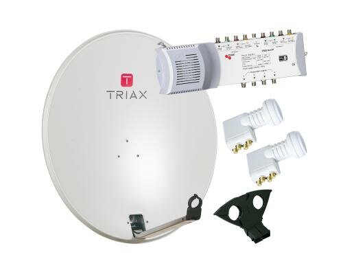 SAT-Set ASTRA/HOTBIRD Triax 88cm 4 Teilnehmer, weiss