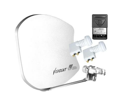 SAT-Set ASTRA/HOTBIRD Bisat G2 2 Teilnehmer, weiss