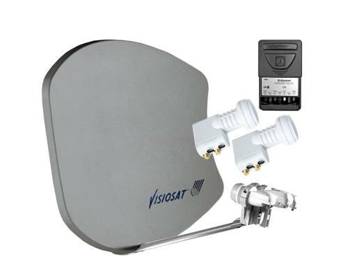 SAT-Set ASTRA/HOTBIRD Bisat G2 2 Teilnehmer, anthrazit