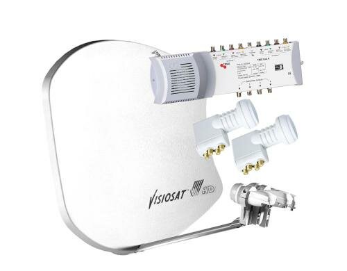 SAT-Set ASTRA/HOTBIRD Bisat G2 4 Teilnehmer, weiss