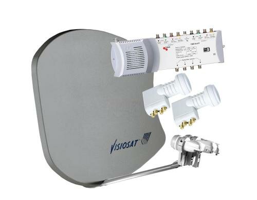 SAT-Set ASTRA/HOTBIRD Bisat G2 4 Teilnehmer, anthrazit