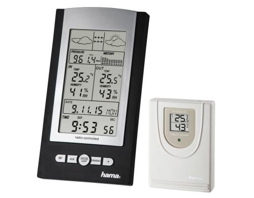 Hama Wetterstation EWS-800 elektronisch inkl. Batterien, schwarz