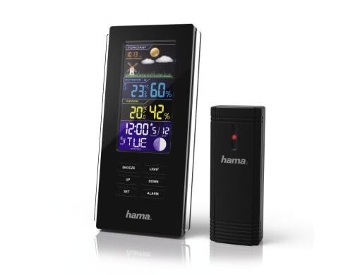 Hama Wetterstation Color Edge inkl. Batterien, schwarz