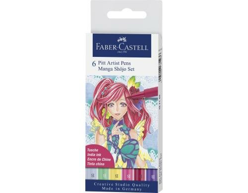 Faber-Castell PITT Artist Pen Manga 6er Etui, Shôjo