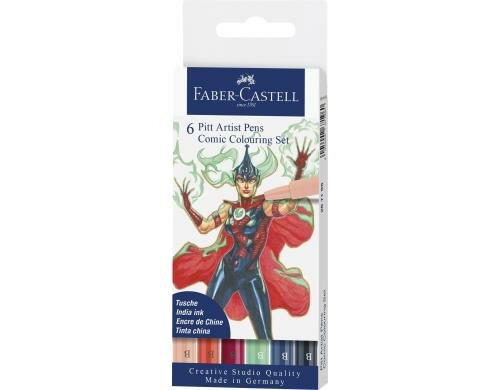 Faber-Castell PITT Artist Pen Comic 6er Etui