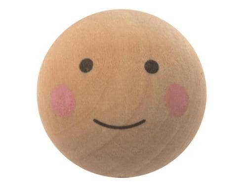 Glorex Holzkugel natur 2.5 cm Gesicht bemalt, 8 Stück