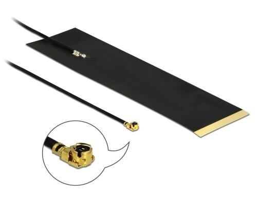 Delock LTE Antenne, 15cm, 1.13 MHF I Stecker, Klebemontage, 3.9 dBi
