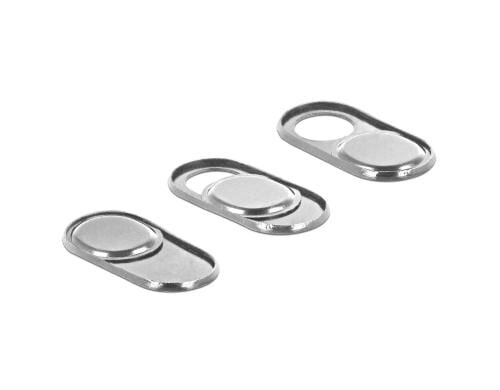 Delock Webcam Abdeckung 3 Stück, Silver Für Laptop, Tablet, Smartphone, Monitor