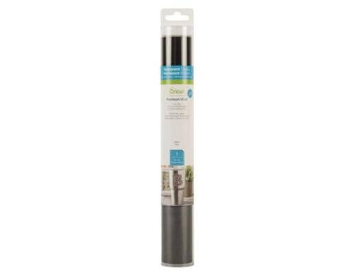 Cricut Vinylfolie Premium Schwarz 1 Rolle à 30.5 x 122 cm, permanent klebend