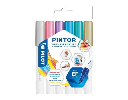 Pilot Pintor Marker Metal extra fein 2.3mm, 6 Farben