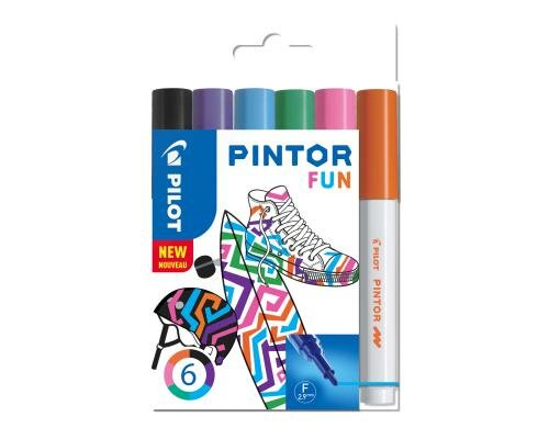 Pilot Pintor Marker Creative fein 2.9mm, 6 Farben
