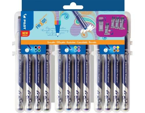 Pilot FriXion Fineliner Evolutive Set Strichbreite 0.45mm, radierbar, 12 Farben