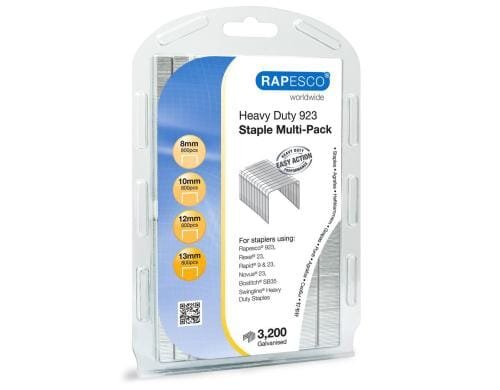 Rapesco 923 Heftklammern Multipack 8, 10, 12, 13mm, 1000 Stück
