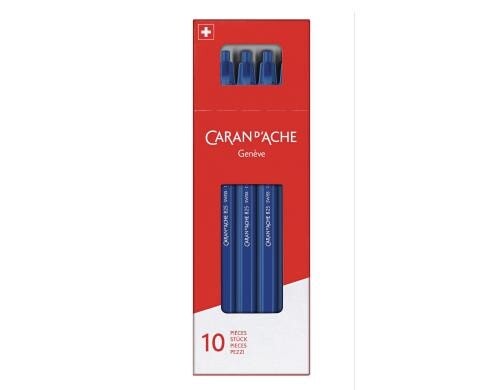 Caran dAche 825 Kugelschreiber blau Patrone large, 10 Stk.