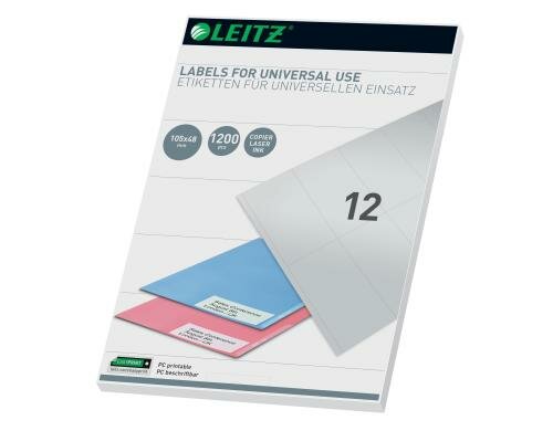 Leitz Universal Etiketten 105x48mm, 100 Bogen, 1200 Etiketten