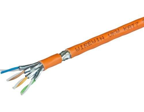Wirewin Verlegekabel: S/FTP, 1km, orange Cat.7, 4x2xAWG23, LSOH-3, 1000Mhz, 10Gbps
