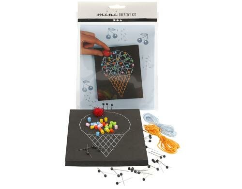 Creativ Company Bastel-Set String-Art Eiscrème, 1 Set