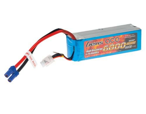 Gens LiPo-Akku 18.5V 6000mAh 35C 5S1P 145x45x50mm 733g EC5