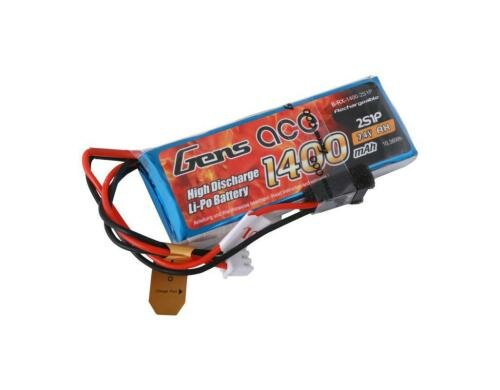 Gens LiPo-Akku 7.4V 1400mAh RX 78x30x13mm 60g JR