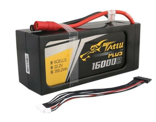 Tattu Plus LiPo-Akku 22.2V 16000mAh 15C 202x88x69mm/2640g AS150+XT150