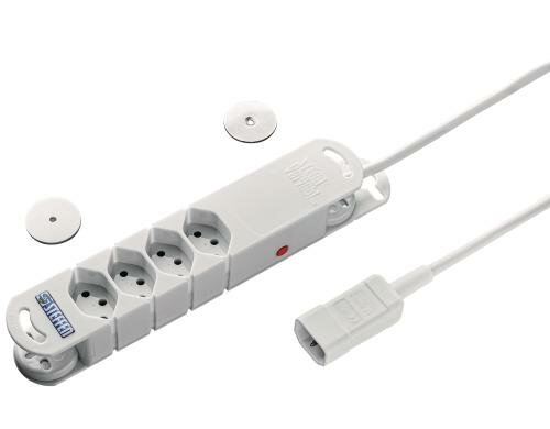 STEFFFEN STEBA VARIABL 4XT13, C14 Stecker 3m Kabel, ohne Schalter, 3x1mm2, Magnet