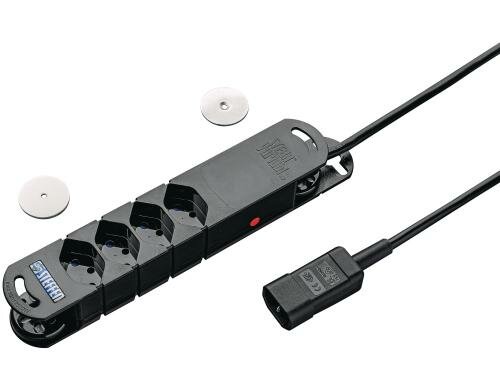 STEFFFEN STEBA VARIABL 4XT13, C14 Stecker 3m Kabel, ohne Schalter, 3x1mm2, Magnet