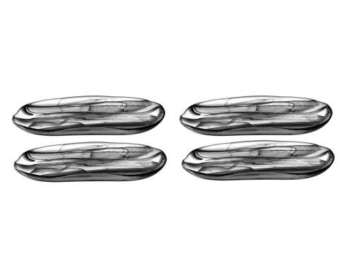 Leonardo Servierplatte Alabastro 27cm 4 Stück, Glas, Grösse 27x14cm