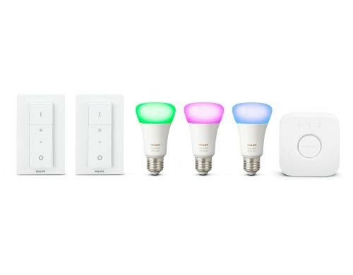 Philips hue E27 Starterset WACA DLC 3x E27, 1x Bridge, 2x Dimmer Switch, BT