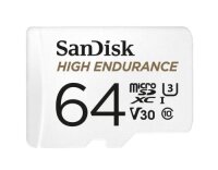 SanDisk microSDXC Card 64GB High Endurance U3, V30, bis...