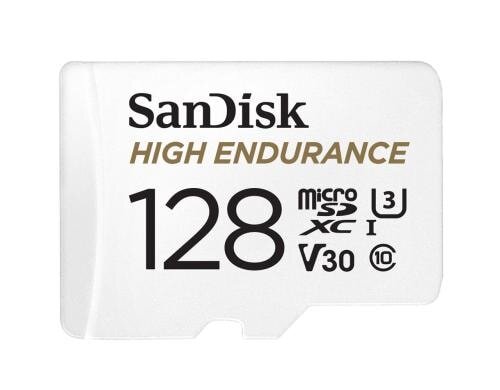 SanDisk microSDXC Card 128GB High Endurance U3, V30, bis zu 10000h Full HD/4K Aufnahme