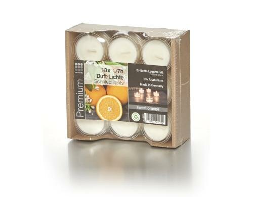 balthasar Teelichter Cup Candle beduftet Sweet Orange, 18 Stück,  B: 42 x H: 25 mm