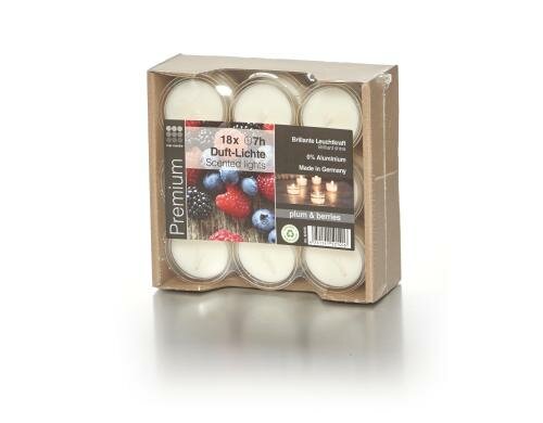 balthasar Teelichter Cup Candle beduftet Plum & Berries, 18 Stück,  B: 42 x H: 25 mm